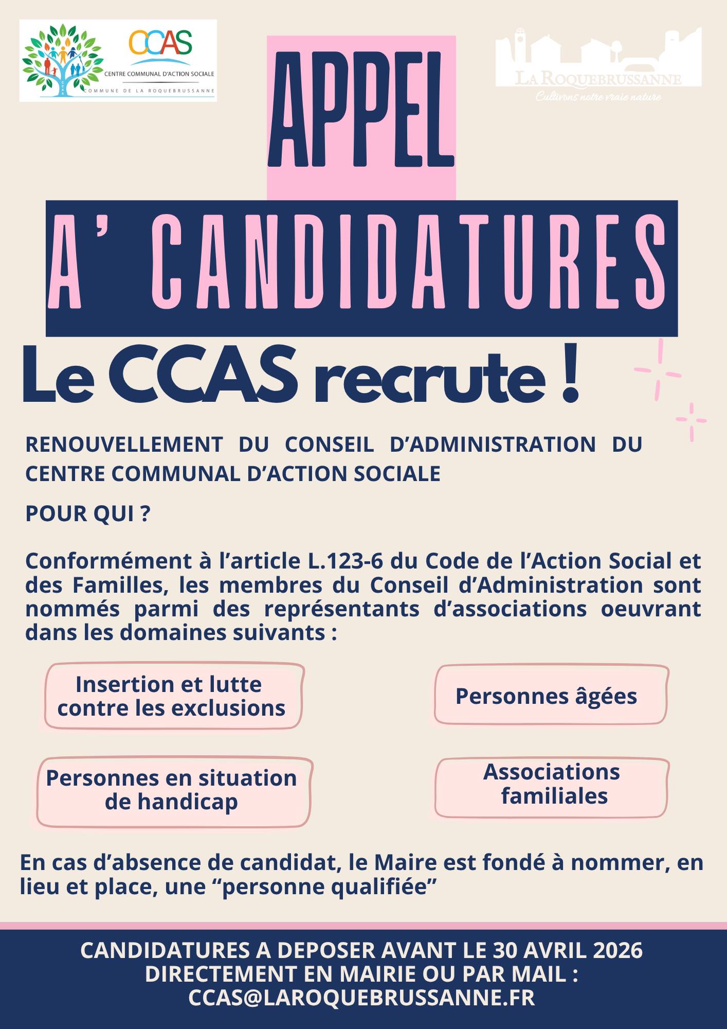 CCAS recruteement